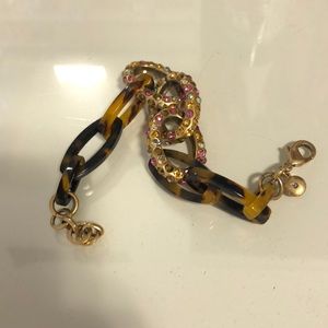 J. Crew Jewelry - J. Crew Leopard & golden Chain Bracelet. Like New J. Crew Jewelry - J. Crew Leopard & golden Chain Bracelet. Like New